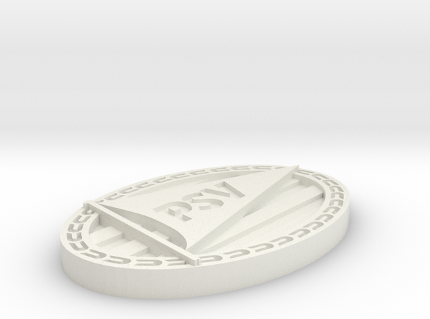 Logo PSV in White Natural Versatile Plastic: Extra Small