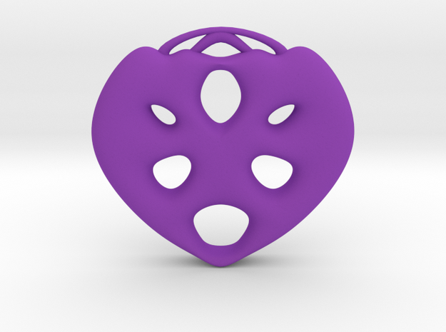 heart1 in Purple Processed Versatile Plastic