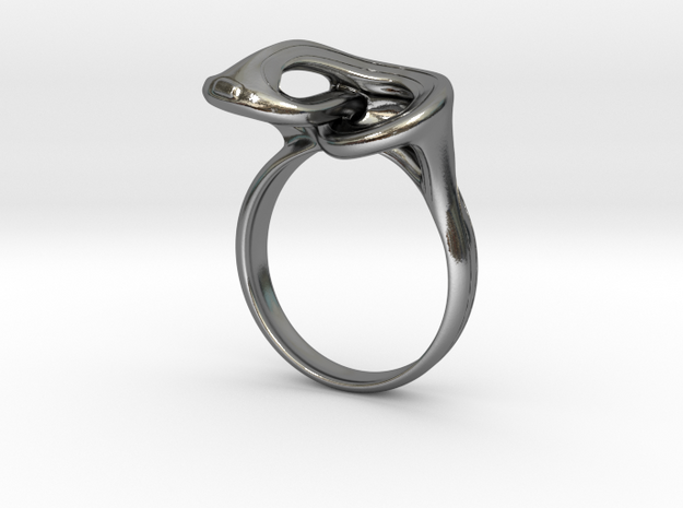 Jomon style ring -Suien(water fog)- in Polished Silver