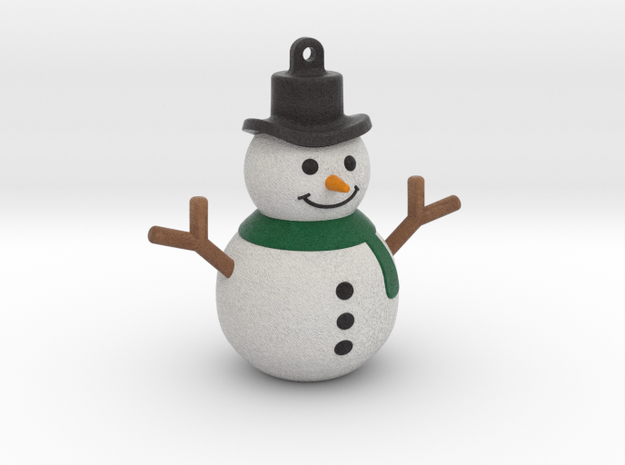 Snowman Pendant in Full Color Sandstone