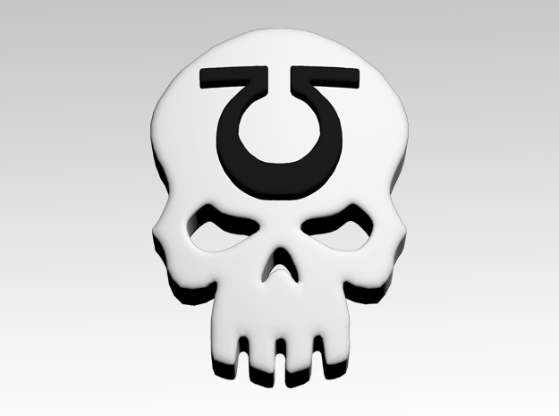 Skull 4 Shoulder Icons x50 in Tan Fine Detail Plastic