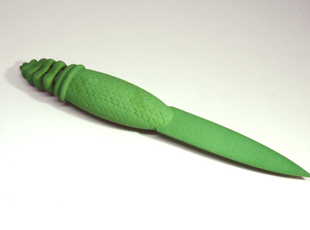 Rattlesnake letter opener in Green Processed Versatile Plastic