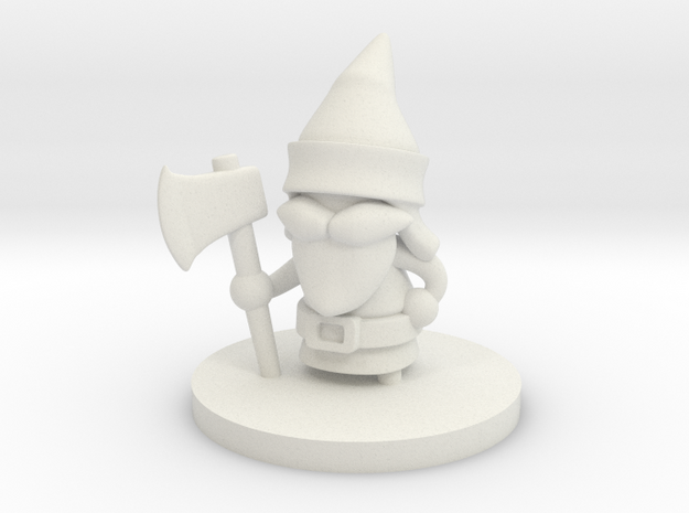 Gnome Forester in White Natural Versatile Plastic