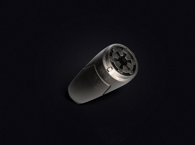 Imperial Signet Ring in Polished Bronzed Silver Steel