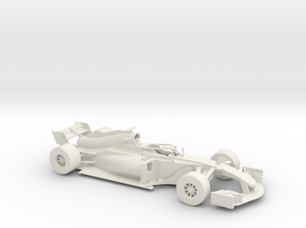 F1 2018 car 1:30 in White Natural Versatile Plastic