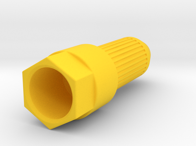 Pinball Flipper Button Nut Removal Tool in Yellow Processed Versatile Plastic