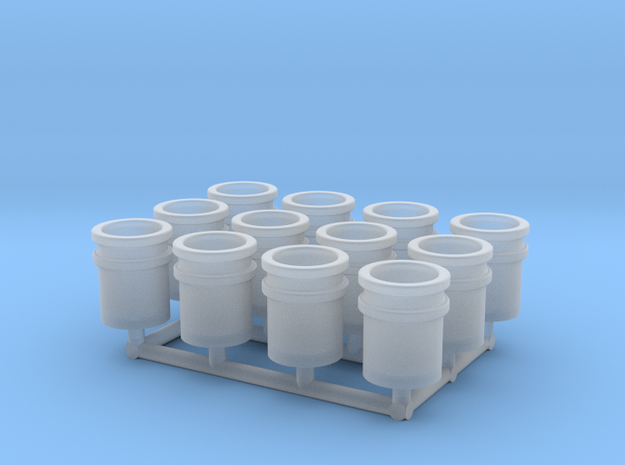 1/64 Loose 5 gallon buckets (12) in Smooth Fine Detail Plastic
