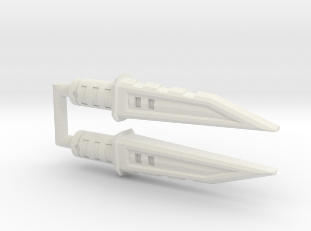 Daggers for PotP Dinobot Slash in White Natural Versatile Plastic