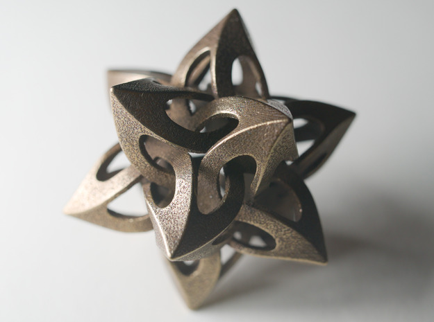 Dodecarachnederon in Polished Bronze Steel