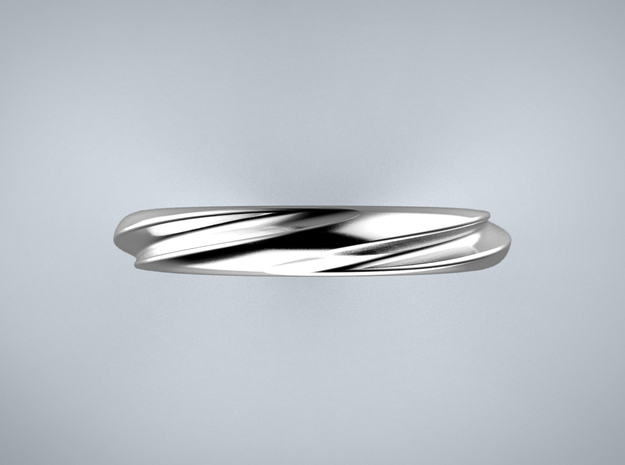 Helix Cut (Inside diameter 16.6 mm) in Fine Detail Polished Silver