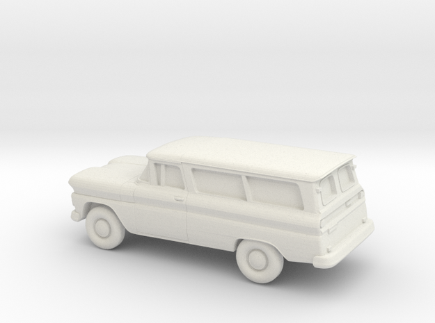 1/76 1960-61 Chevrolet Suburban Split Doors in White Natural Versatile Plastic