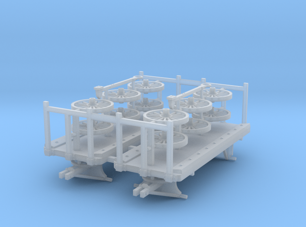 S Scale Baggage Cart Kit Two Pack