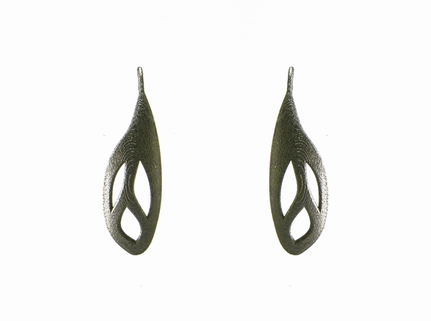 Flos earrings in Polished Nickel Steel