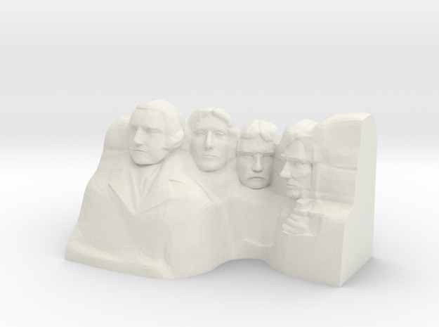 Mount Rushmore Monument in White Natural Versatile Plastic