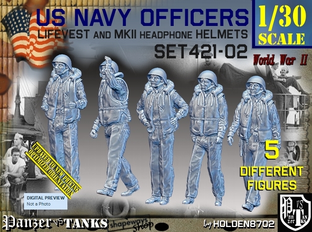 1/30 USN Officers Kapok Set421-02 in White Natural Versatile Plastic