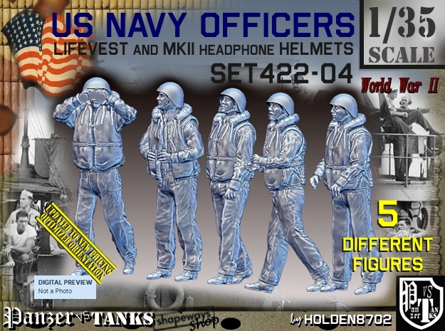 1/35 USN Officers Kapok Set422-04 in Tan Fine Detail Plastic