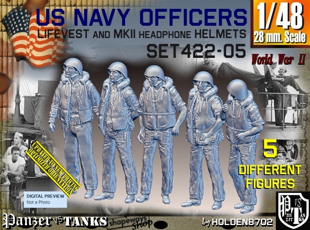 1/48 USN Officers Kapok Set422-05 in Tan Fine Detail Plastic