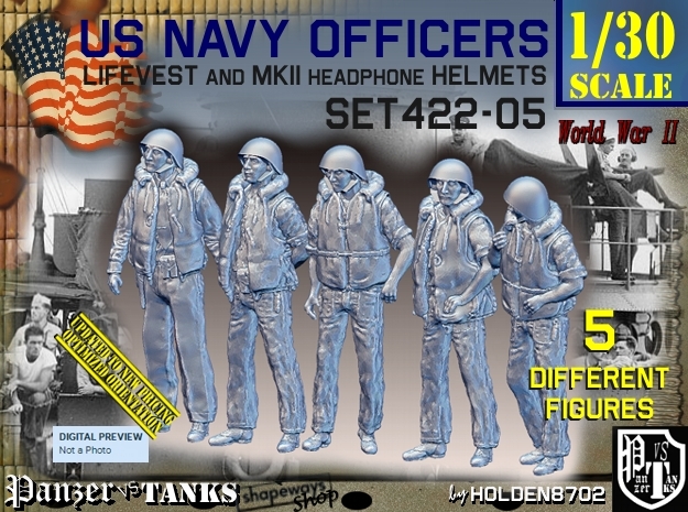 1/30 USN Officers Kapok Set422-05 in White Natural Versatile Plastic