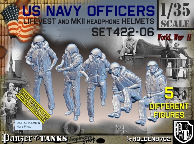 1/35 USN Officers Kapok Set422-06 in Tan Fine Detail Plastic