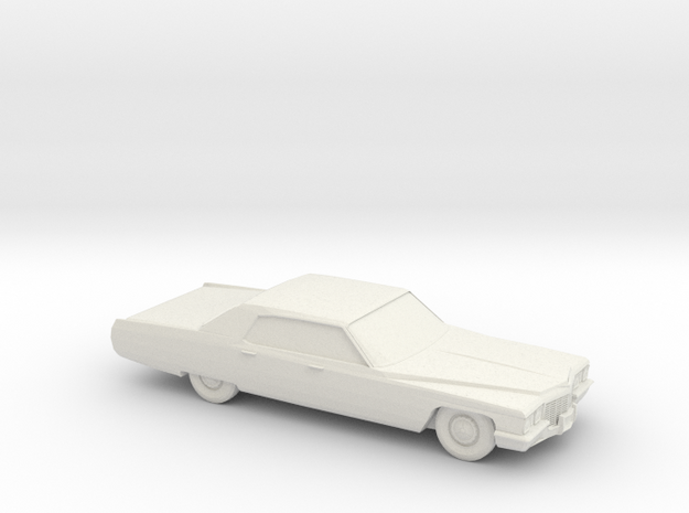 1/76 1972 Cadillac Sedan DeVille in White Natural Versatile Plastic