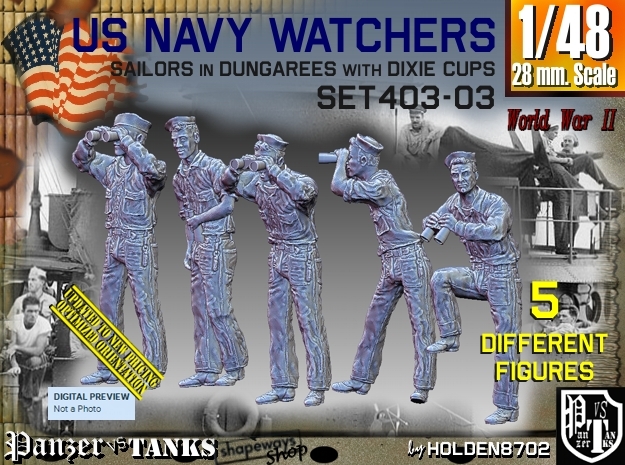 1/48 USN Watchers Set403-03 in Tan Fine Detail Plastic
