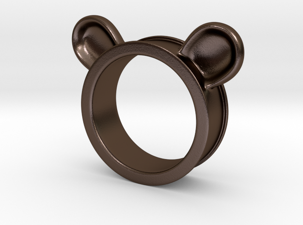 Bear ears ring size6 in Polished Bronze Steel