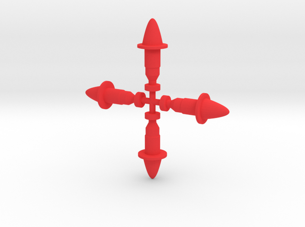 Baron Karza Small Missiles in Red Processed Versatile Plastic