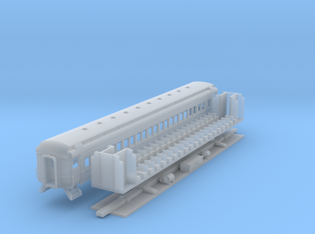 N-scale (1/160) PRR P70 Passenger Car  in Smooth Fine Detail Plastic