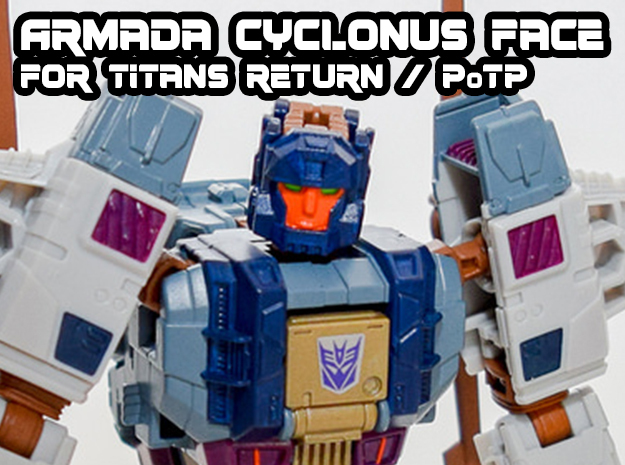 Armada Cyclonus Face (Titans Return) in Smooth Fine Detail Plastic