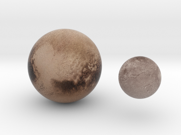 Pluto & Charon 1:250 million in Full Color Sandstone