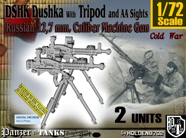 1-72 DSHK Dushka w-Tripod AA Sights 001 in Tan Fine Detail Plastic