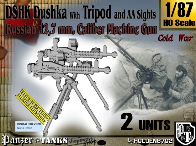 1/87 DSHK Dushka w-Tripod AA Sights Set001 in Tan Fine Detail Plastic