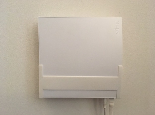 Wall & DIN rail Mount for Wink Hub 2 in White Natural Versatile Plastic