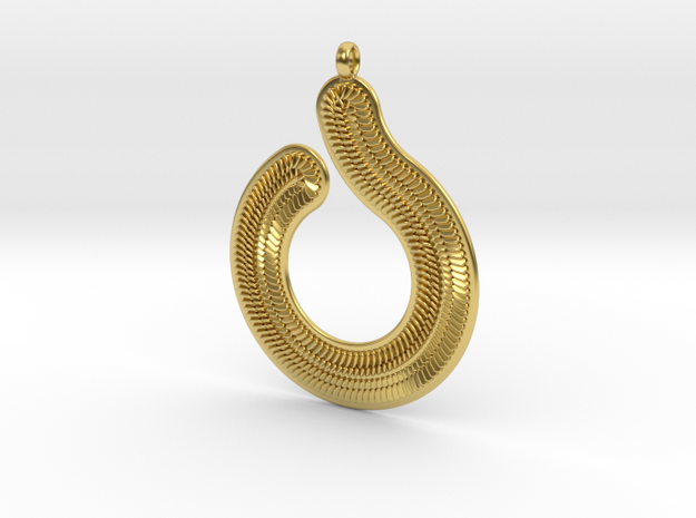 Pendant Circles & Scales 1mm in Polished Brass