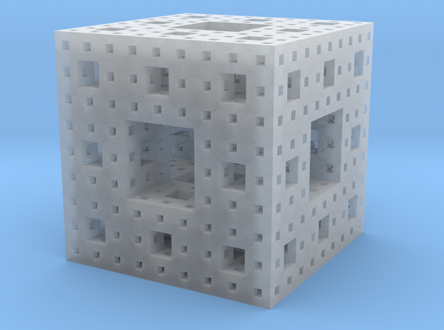 Menger Sponge (level-3) in Tan Fine Detail Plastic