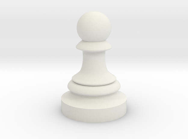 Pawn - F[1,0M/1,1C] Classic in White Natural Versatile Plastic