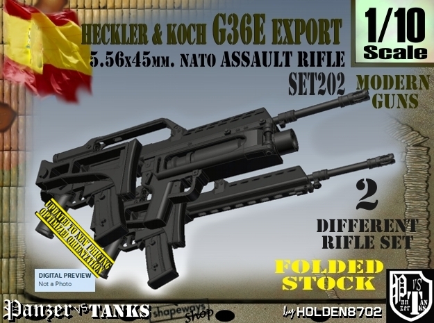 1/10 Heckler Koch Rifle G36E Export Set202 in White Natural Versatile Plastic