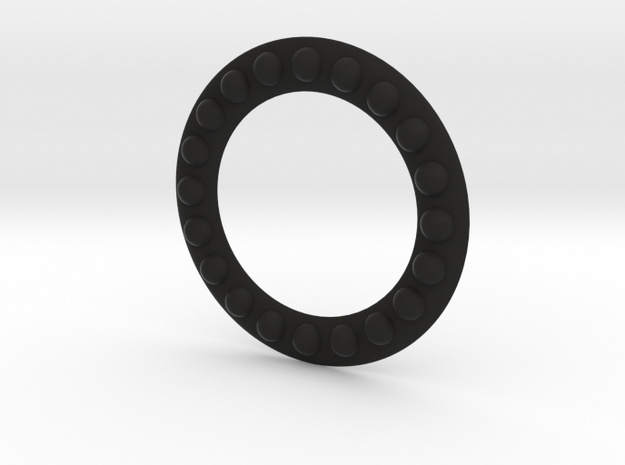 Cock Ring With Clitoris Stimulators in Black Natural Versatile Plastic