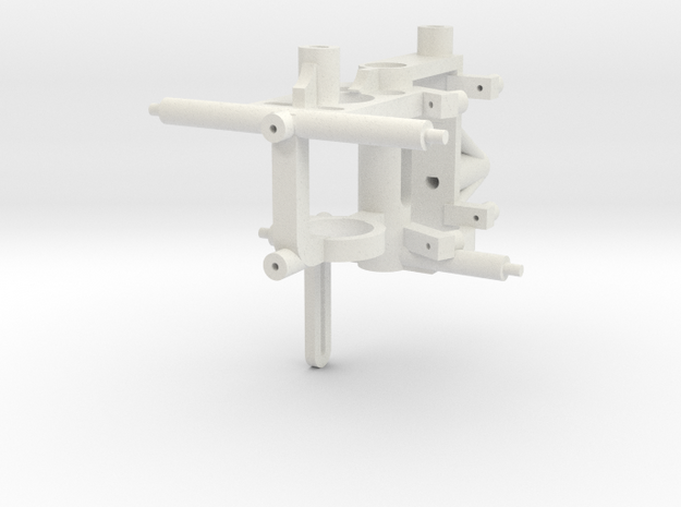 Nano CPX Frame for Rotary Servos,  8.5mm Brushed m in White Natural Versatile Plastic