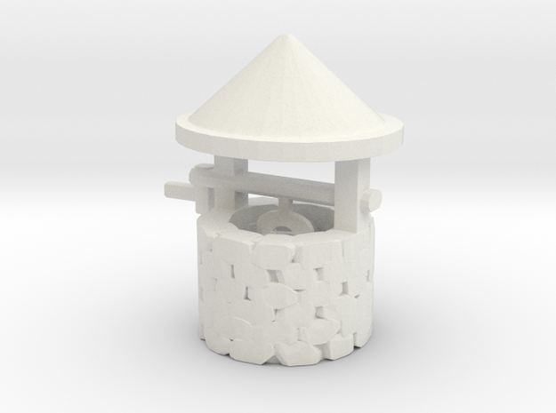 S Scale Wishing Well in White Natural Versatile Plastic