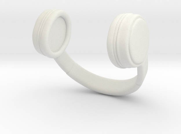 Headphones in White Natural Versatile Plastic
