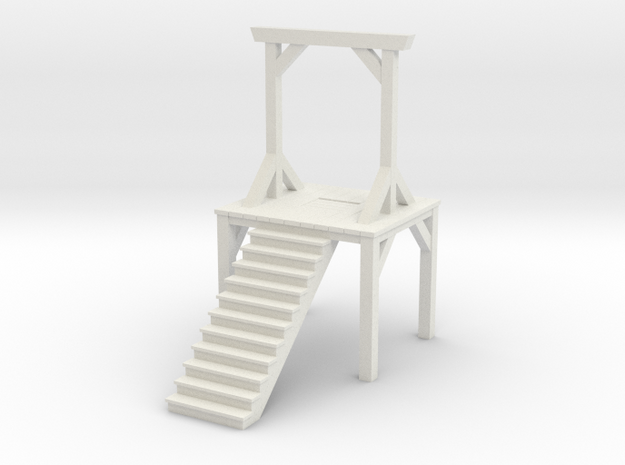 Gallows - Double Posted (1/87 Scale) in White Natural Versatile Plastic