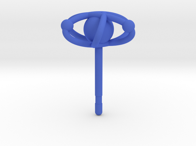 Atom Earring in Blue Processed Versatile Plastic