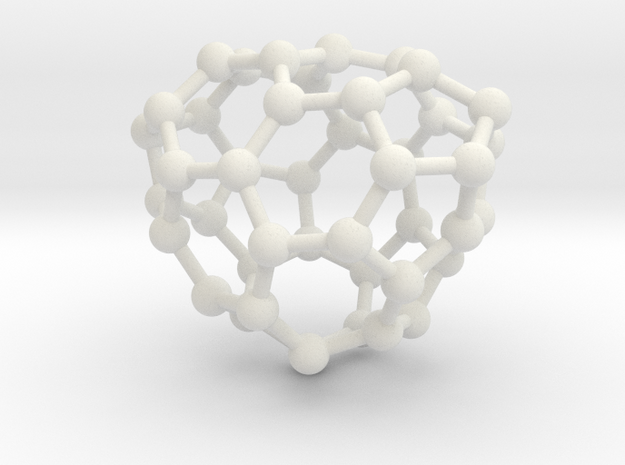 0654 Fullerene c44-26 c1 in White Natural Versatile Plastic