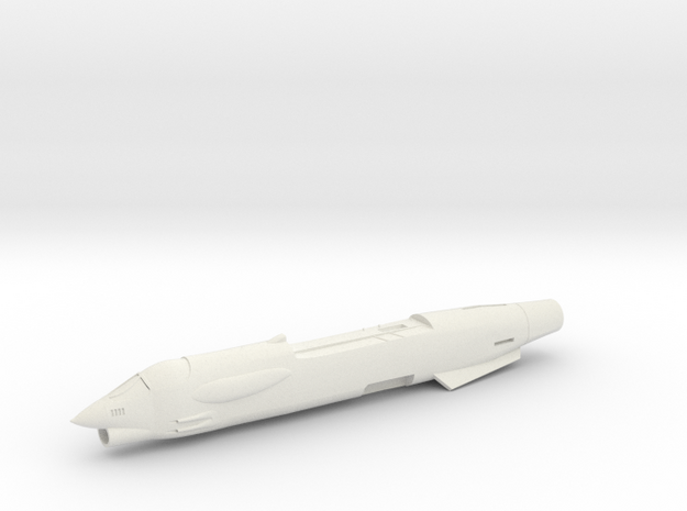 F8-144scale-01-Airframe-NoLaunchers in White Natural Versatile Plastic