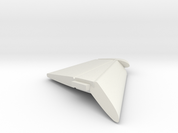 F8-144scale-13-LeftWingTip-FlapsDown in White Natural Versatile Plastic