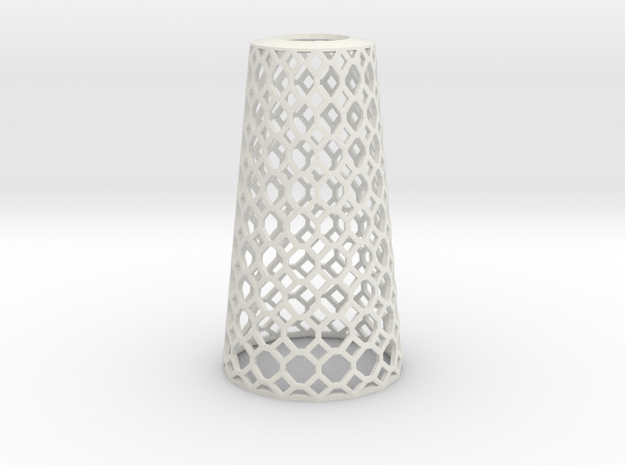 Lampshade_Cone_honey in White Natural Versatile Plastic