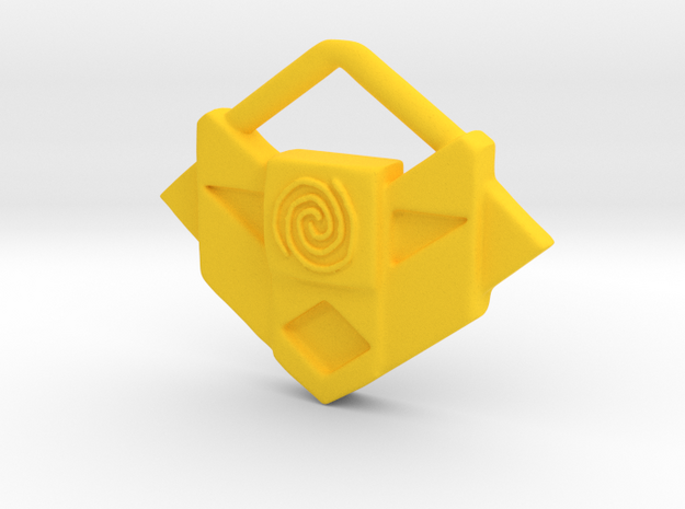 Atlantis Amulet in Yellow Processed Versatile Plastic