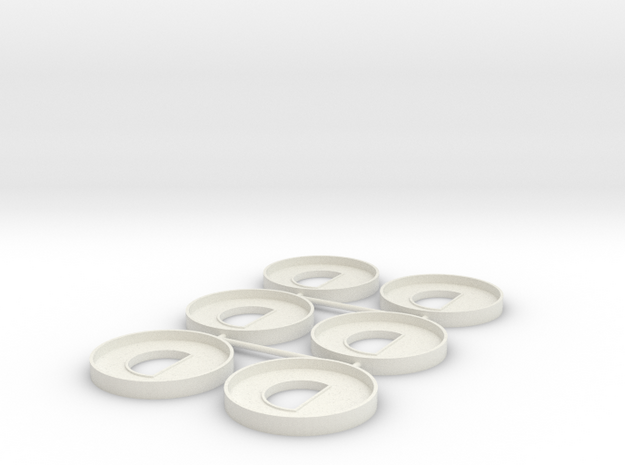 HIC D Ring Piped in White Natural Versatile Plastic