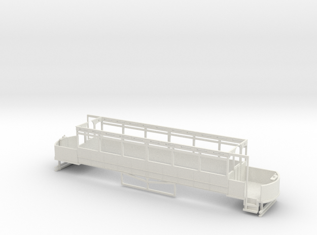 Blackpool Lancaster 1911 condition Lower deck in White Natural Versatile Plastic: 1:76 - OO